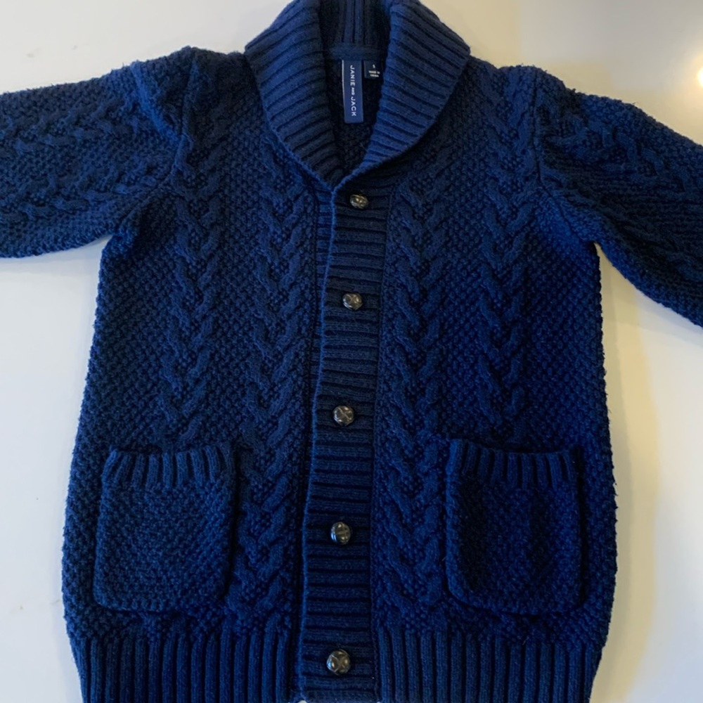 Janie and Jack Boys’ Cardigan sweater.  Great condition.